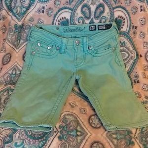 🔥🔥 DEAL 🔥🔥 Girls Miss Me Mint Bermuda Shorts